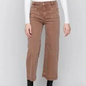 Charlie B Patch Pocket Twill Pants - Truffle